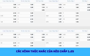 Kinh nghiệm chơi kèo chấp 1.25 thực chiến