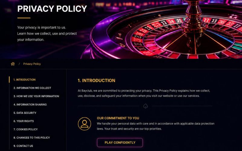 Quy định bảo vệ thông tin cá nhân tại BayClub