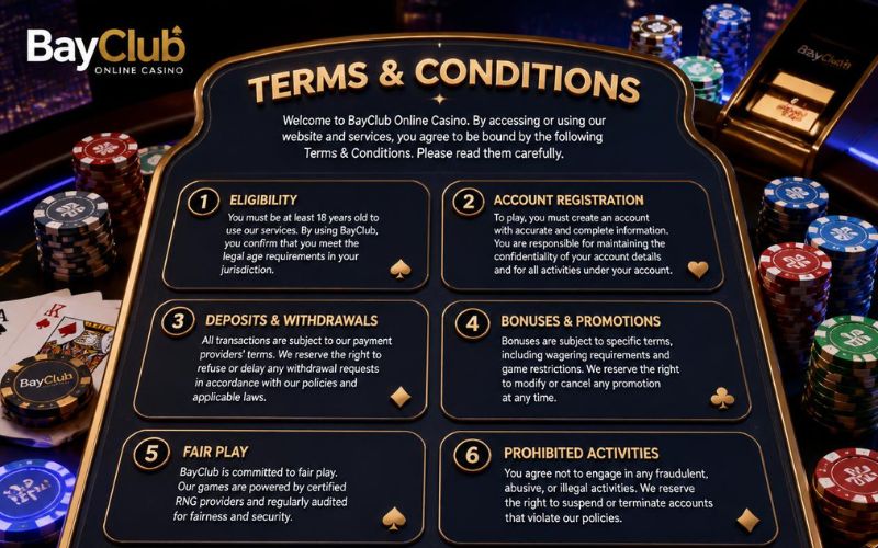 Chính sách điều khoản áp dụng trên BayClub